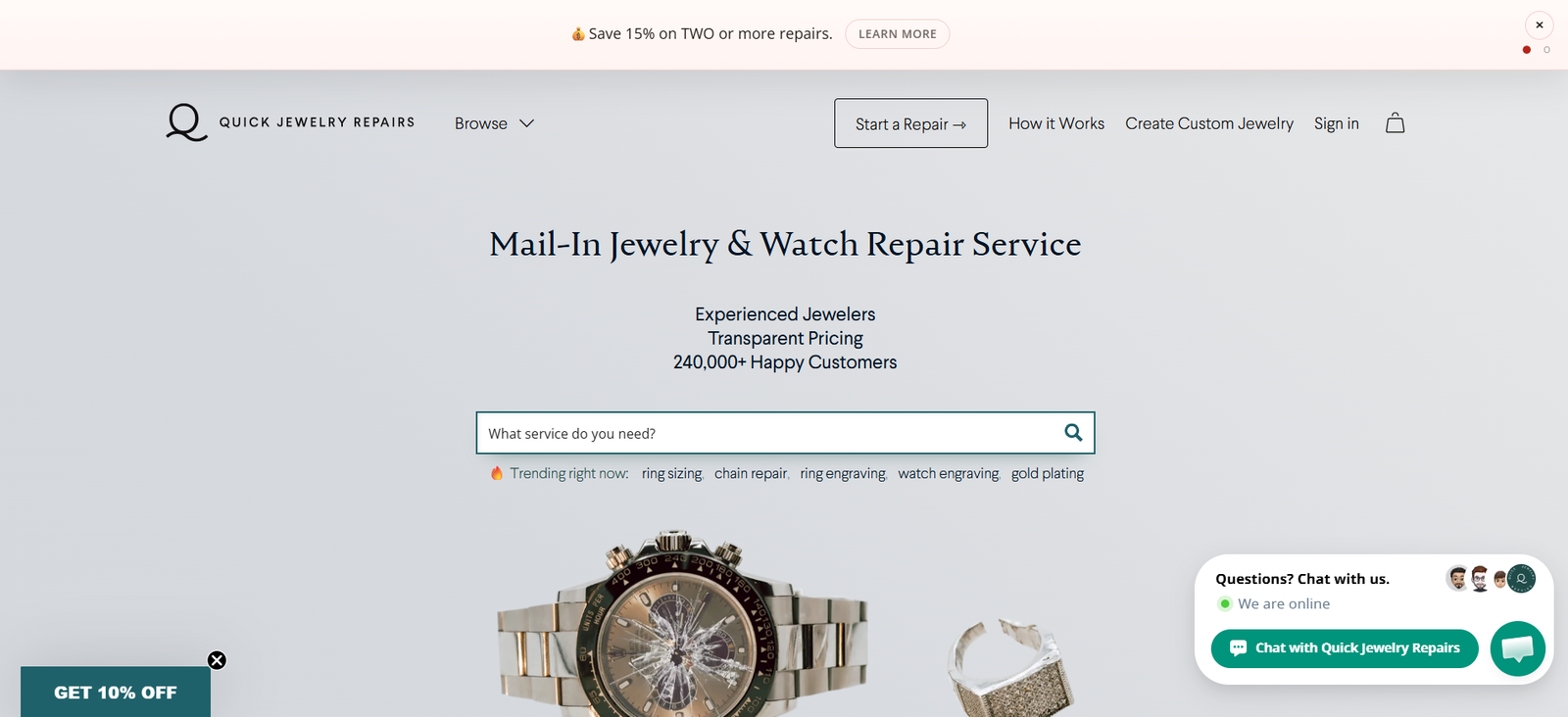 Quick Jewelry Repairs